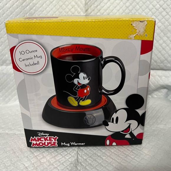 NEW! Disney Classic Mickey Mouse Coffee Mug w/ Electric Warmer 10oz Ceramic cup - Picture 1 of 12